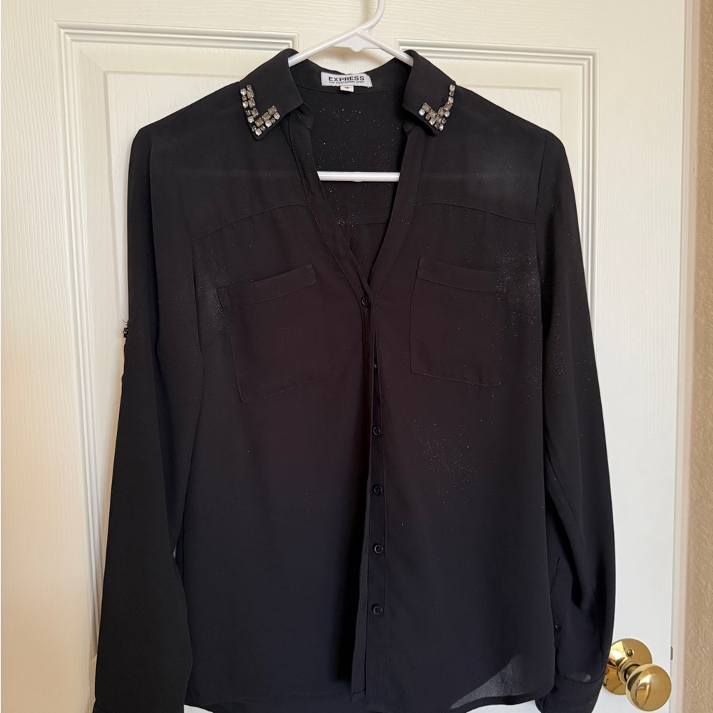 Express Black Portofino Shirt
